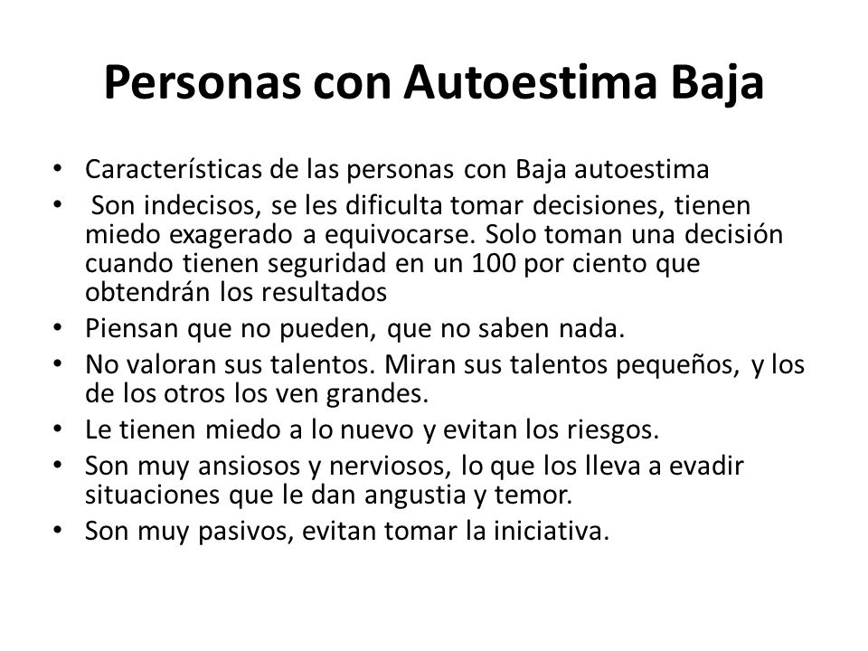 caracteristicas de una front old lag autoestima descenso y alta